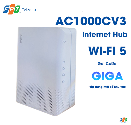 thiết bị wifi 5 ac1000cv3 ở gói cước internet giga của fpt