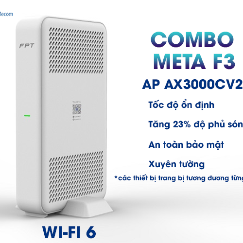 thiết bị ap ax3000cv2 được trang bị ở gói combo meta f3 (*các thiết bị trang bị tương đương từng khu vực)