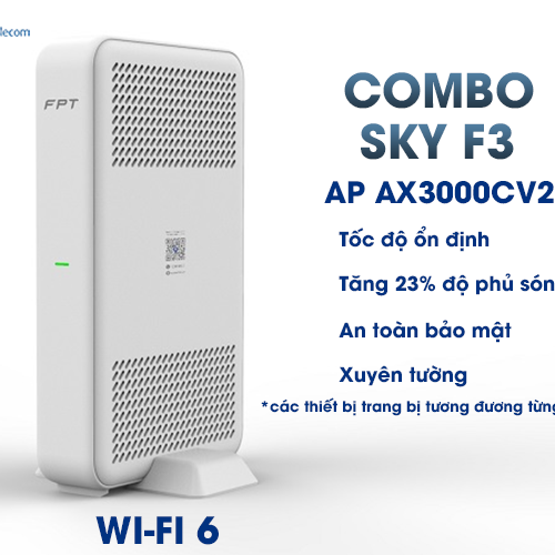 gói combo sky f3 được trang bị thiết bị ap ax3000cv2 wifi 6