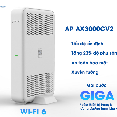 thiết bị wifi 6 ax3000cv2 ở gói cước internet giga của fpt