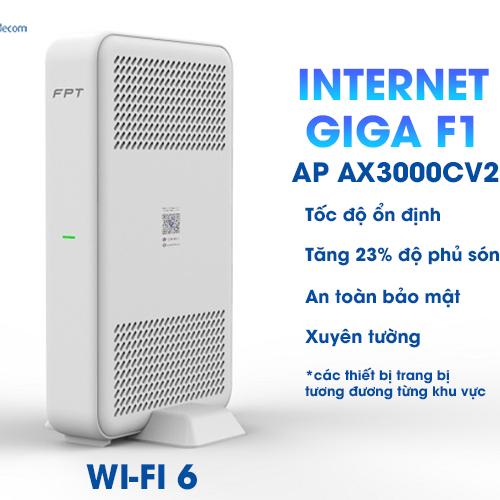 thiết bị wifi 6 Ax3000cv2 ở gói cước internet giga f1 của fpt