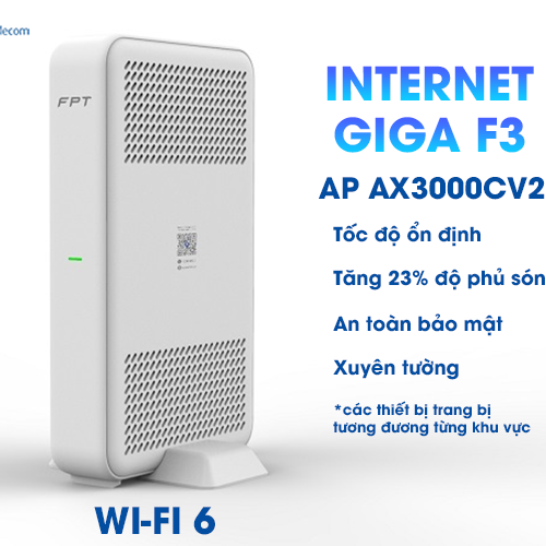 thiết bị wifi 6 ap ax3000cv2 ở gói cước internet giga f3 của fpt