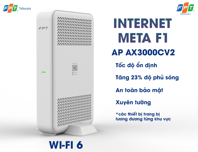 thiết bị wifi 6 ap ax3000cv2 trong gói internet meta f1 của fpt