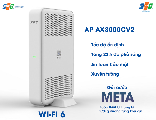 thiết bị Ax3000cv2 ở gói cước internet meta của fpt