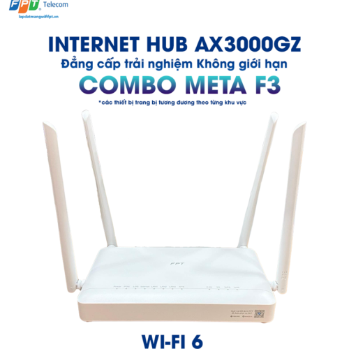 thiết bị ax3000gz wi-fi 6 được trang bị ở gói combo meta f3 (* các thiết bị trang bị tương đương theo từng khu vực)