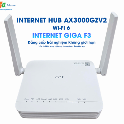 thiết bị wifi 6 ax3000gzv2 ở gói cước internet giga f3 của fpt