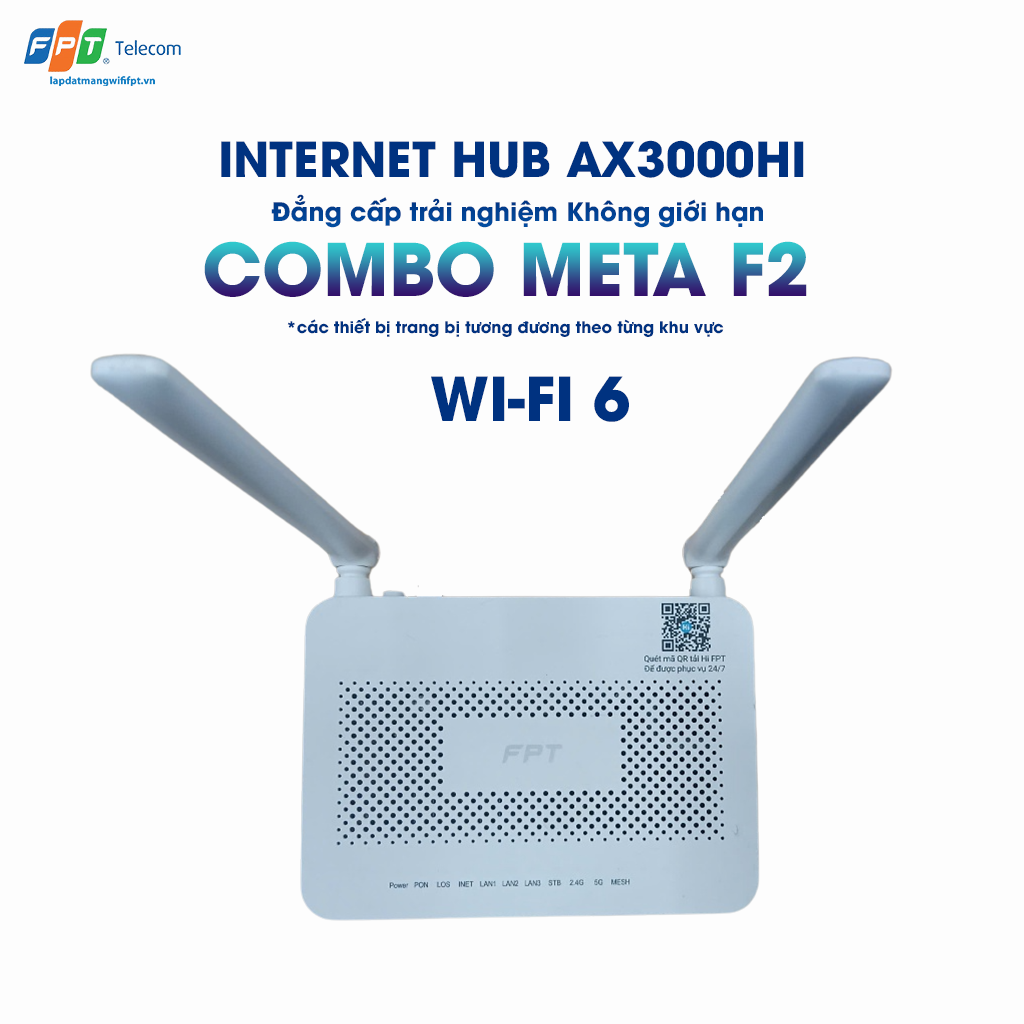 thiết bị wifi 6 ax3000hi được trang bị ở gói combo meta f2 (*các thiết bị trang bị tương đương theo từng khu vực)