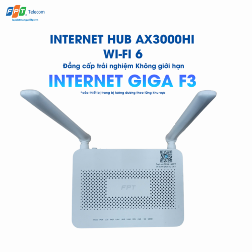 thiết bị wifi 6 ax3000hi ở gói cước internet giga f3 của fpt