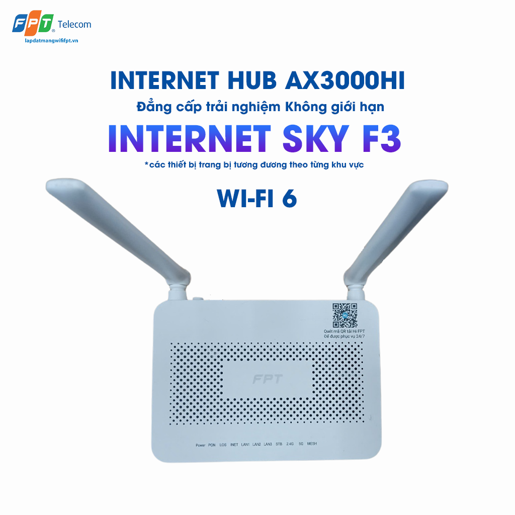 thiết bị wifi 6 ax3000hi trong gói internet sky f3 của fpt
