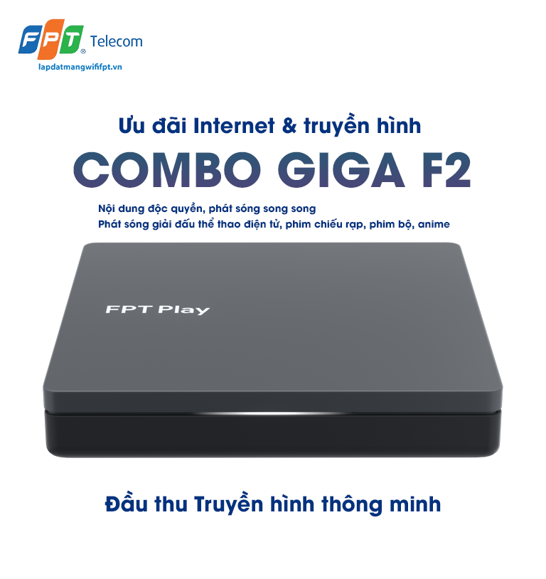 đầu thu truyền hình thông minh trong gói cước combo giga f2