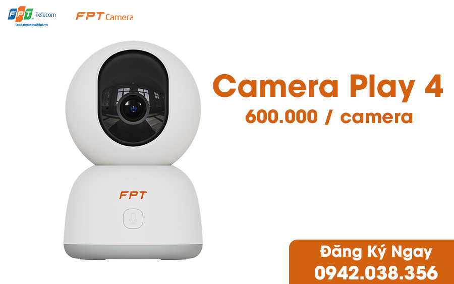 camera play 4 là camera an ninh thế hệ mới của FPT, tính năng đàm thoại 2 chiều, đa dạng vị trí lắp đặt, hiện đại