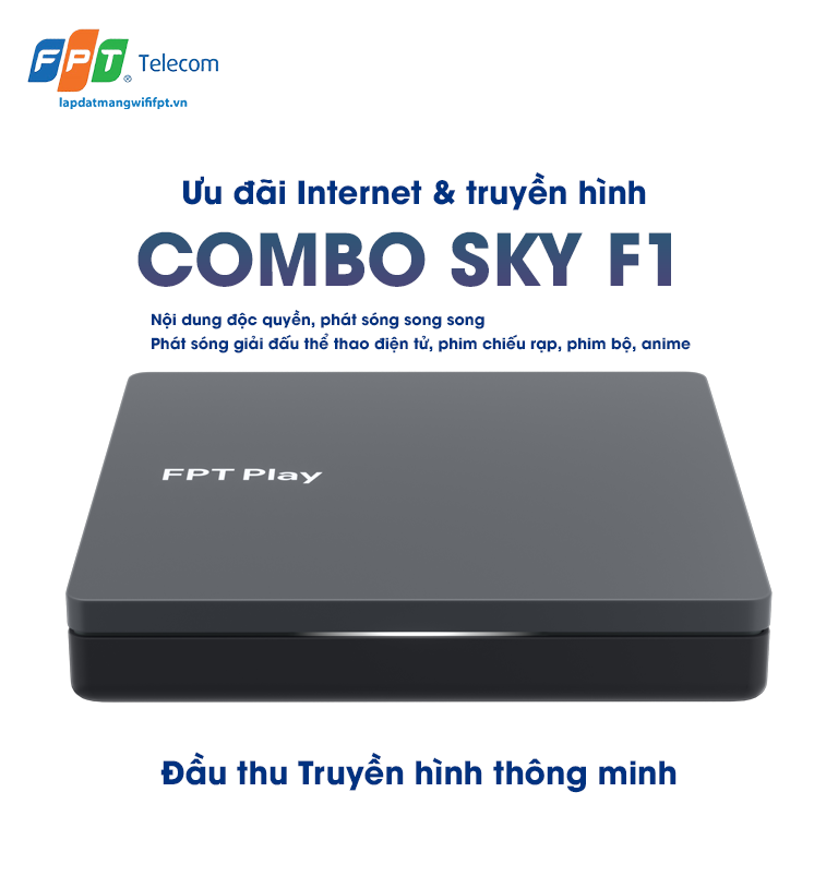 trang bị thiết bị đầu thu truyền hình thông minh T650 khi đăng ký gói cước combo sky f1