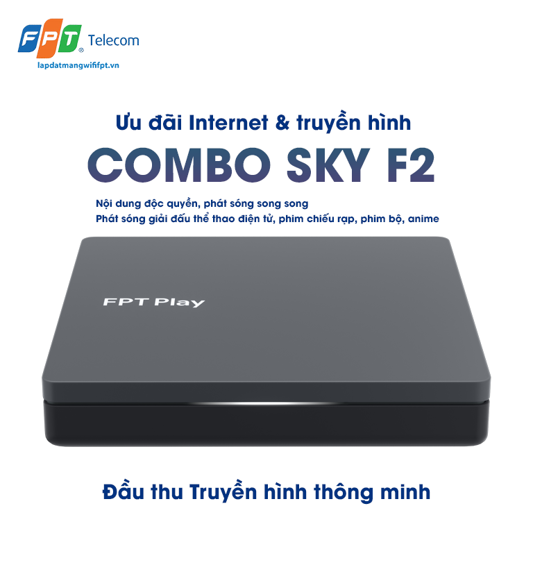 thiết bị đầu thu truyền hình thông minh được trang bị ở gói cước combo sky f2