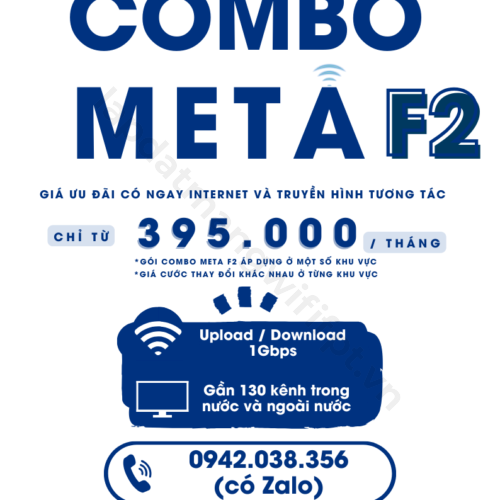 gói combo meta f2 là gói cước ưu đãi gồm internet và truyền hình FPT, chỉ từ 395.000 / tháng