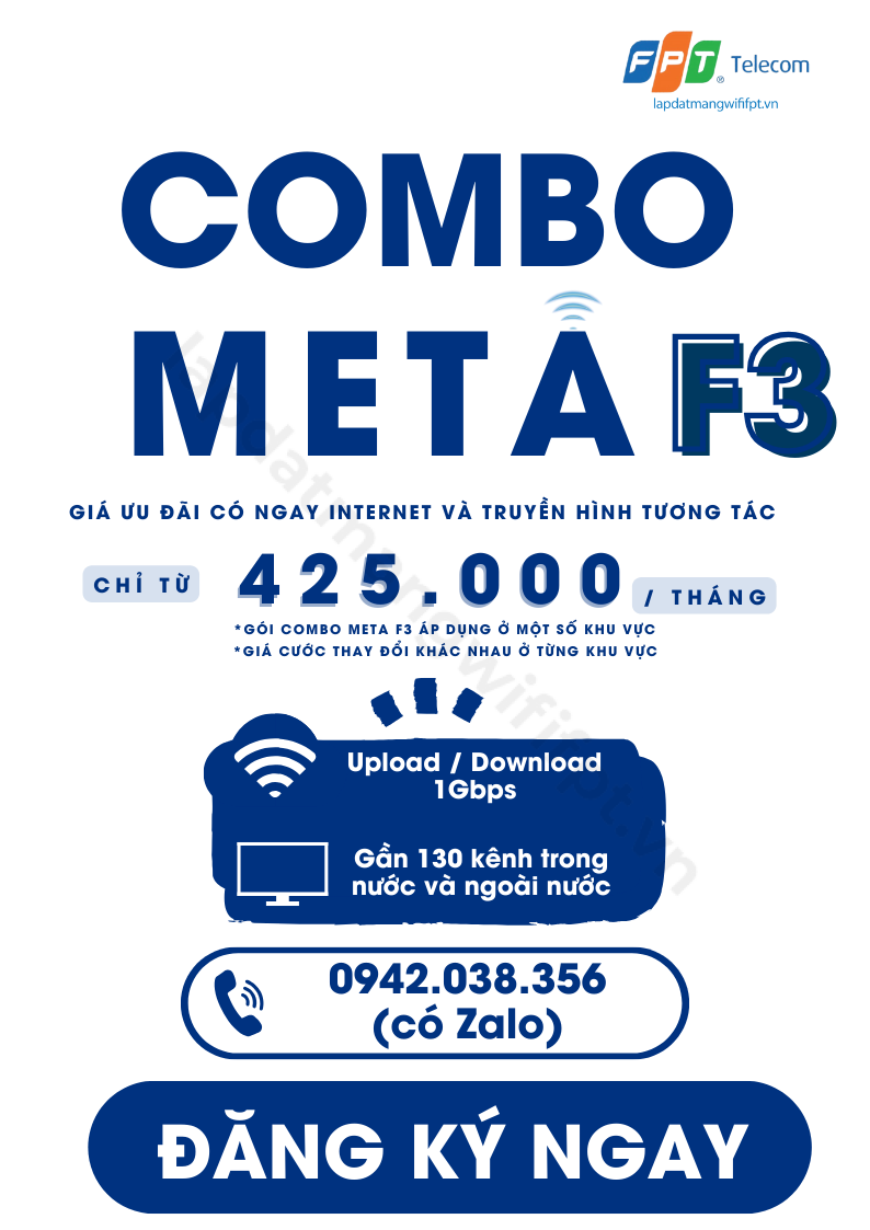 tốc độ download / upload lên 1gbps chỉ với 425.000 / tháng