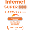gói cước internet super 500 của fpt giá chỉ từ 2.500.000 / tháng