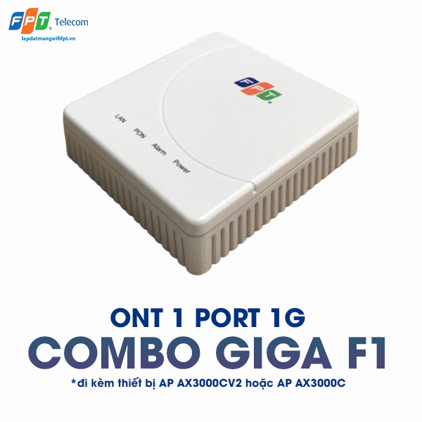 thiết bị ont 1 port 1 g trong gói cước combo giga f1 của FPT