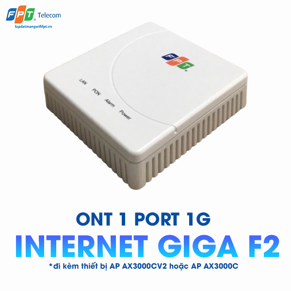 thiết bị ont 1 port 1g khi đăng ký gói cước internet giga f2 của fpt